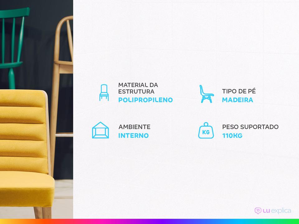 Jogo de Cadeiras de Polipropileno e Madeira - 1