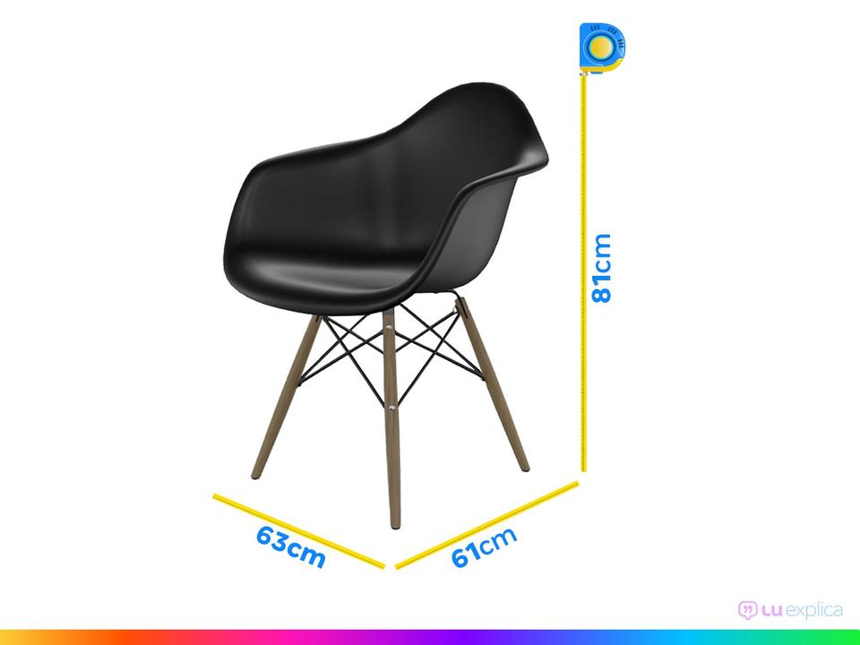 Jogo de Cadeiras de Polipropileno Empório Tiffany Eames Arm 2 Peças - 5