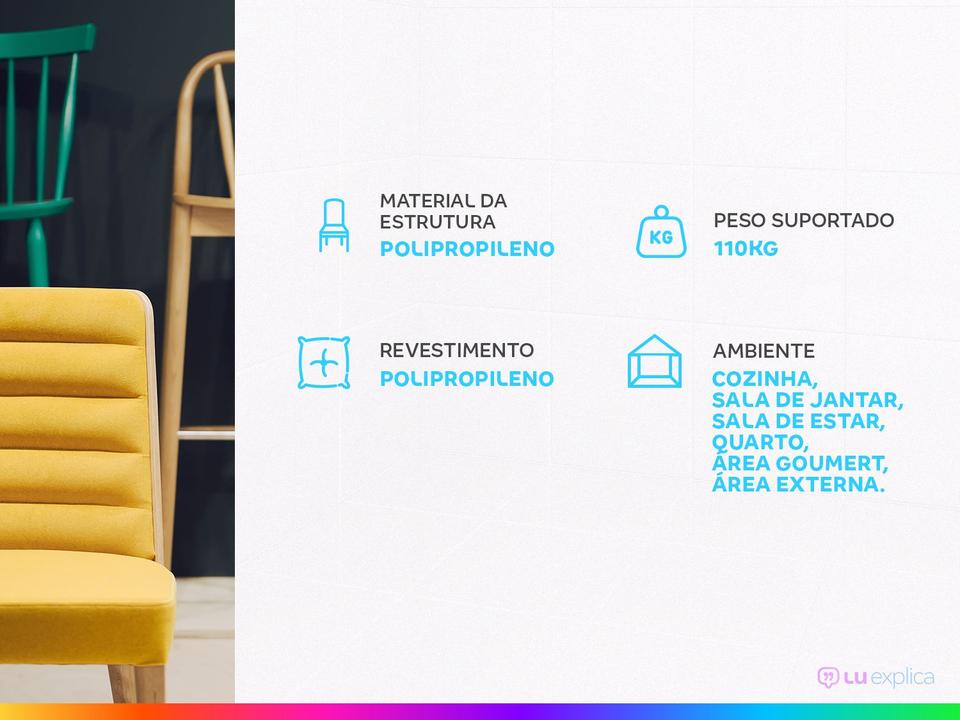 Jogo de Cadeiras de Polipropileno Empório Tiffany Kaila 2 Peças - 1