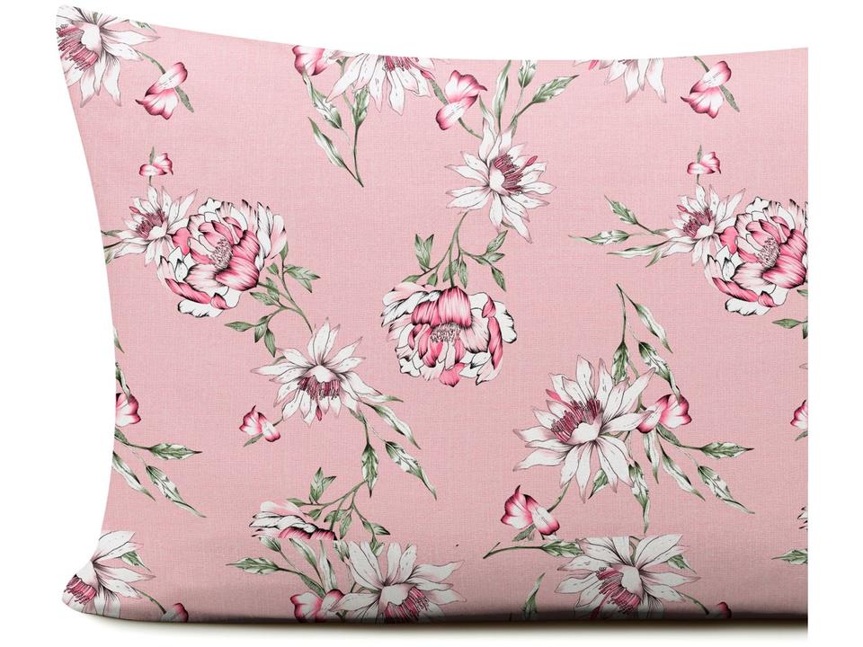 Jogo de Cama Casal Atlântica Delicata Rosa e Branco 3 Peças - 2