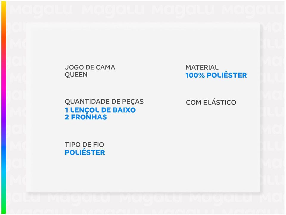 Jogo de Cama Queen 100% Poliéster Marcelino Têxtil Hypercal Cinza 3 Peças - 1