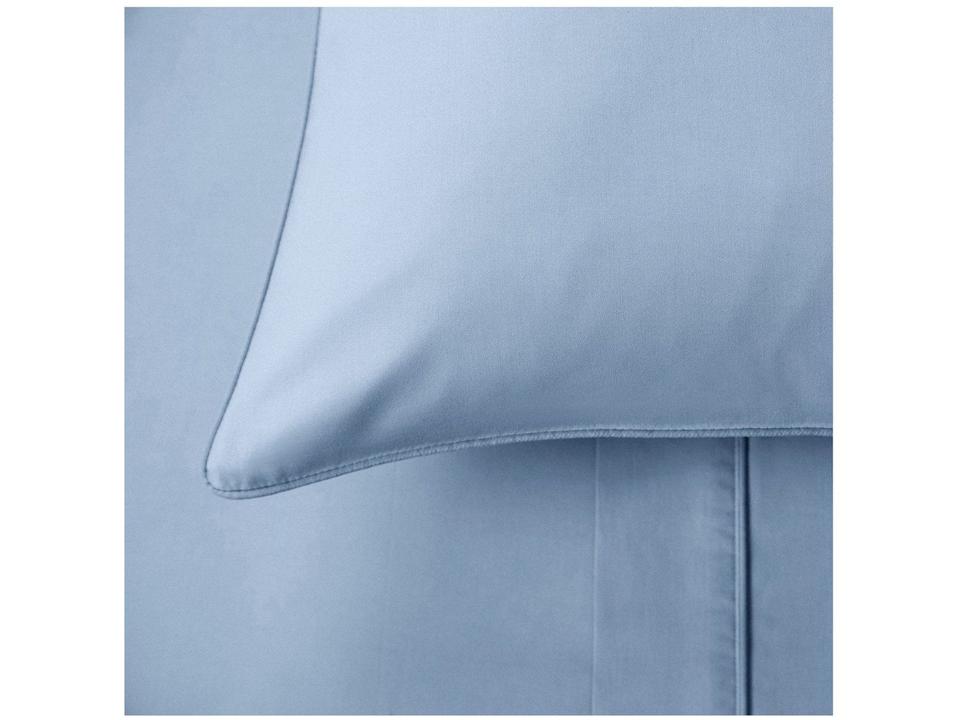 Jogo de Cama Solteiro 100% Algodão Buddemeyer 180 Fios Basic Percalle Azul 3 Peças - 5