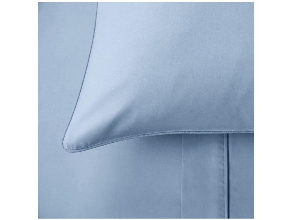 Jogo de Cama Solteiro 100% Algodão Buddemeyer 180 Fios Basic Percalle Azul 3 Peças - 5
