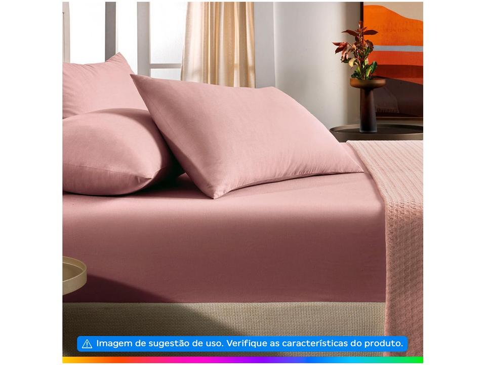Jogo de Cama Solteiro 100% Algodão Karsten 160 Fios Matiza Rosa 2 Peças - 1