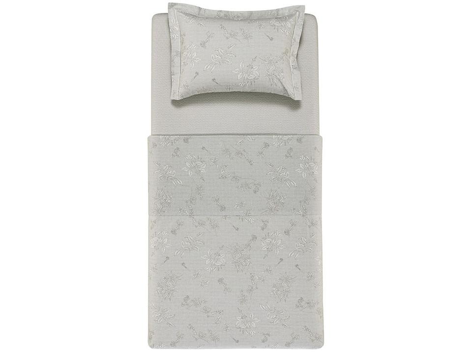 Jogo de Cama Solteiro 100% Algodão Karsten 200 Fios Virgínia Cinza 3 Peças - 2