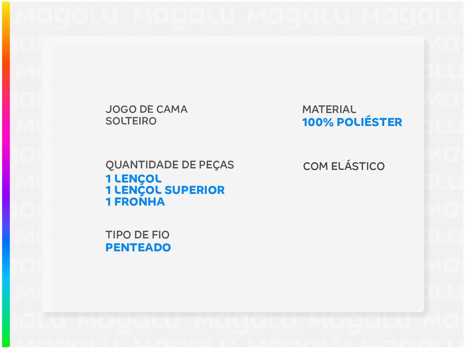 Jogo de Cama Solteiro de Poliéster Jolitex 300 Fios Toque de Seda Branco 2 Peças - 1