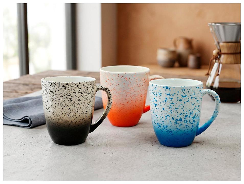 Jogo de Canecas de Chá e Café de Cerâmica Colorida 330ml Hauskraft Ares 3 Peças - 2