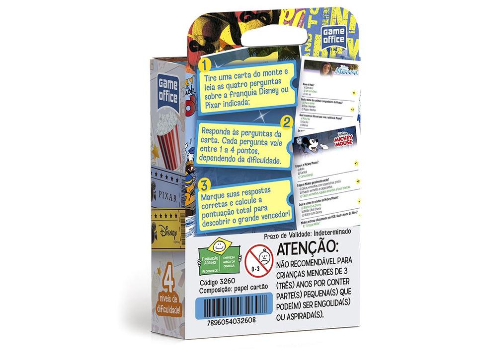 Jogo de Cartas Game Office Quiz Disney Pocket - 2