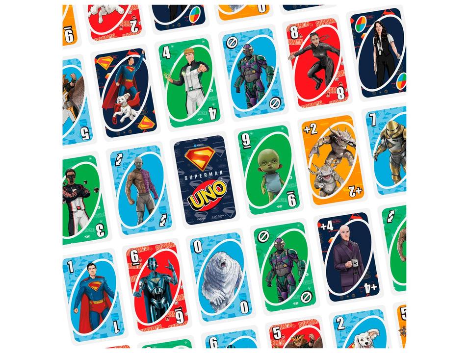 Jogo de Cartas UNO Superman Mattel 113 Peças - 1
