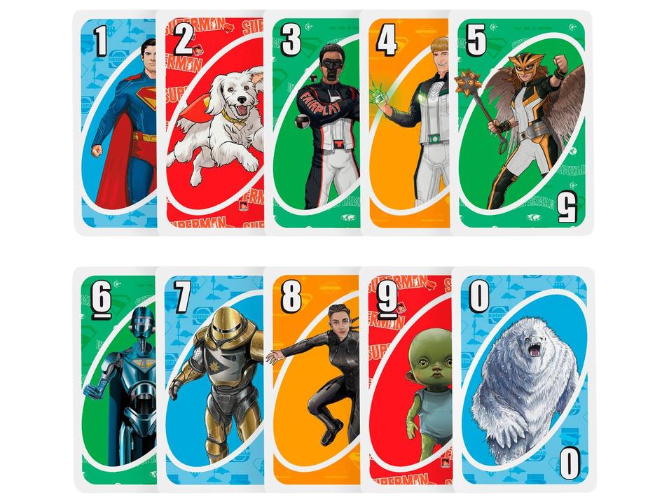 Jogo de Cartas UNO Superman Mattel 113 Peças - 3