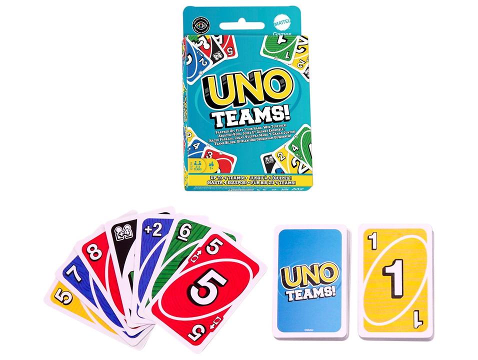 Jogo de cartas UNO Teams para duplas Mattel - 3