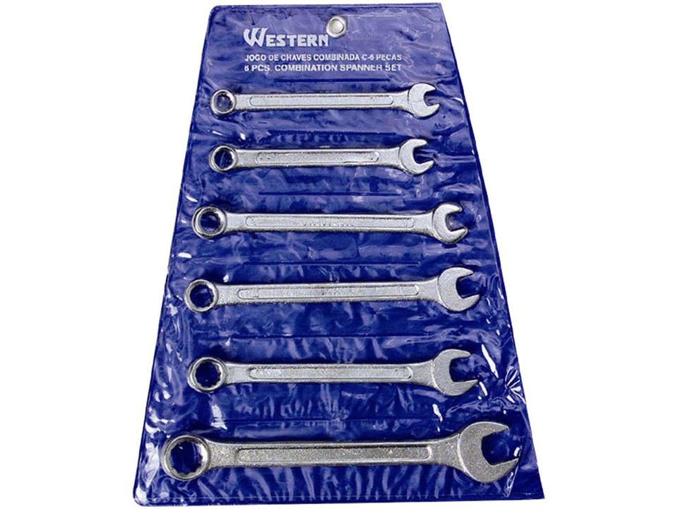 Jogo de Chaves Combinada Western 6 a 13mm C-06 6 Peças - 1