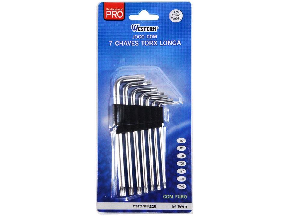 Jogo de Chaves Torx Western T10 a T40 1995 7 Peças - 1