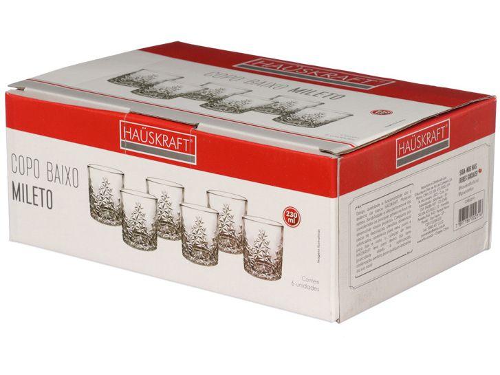 Jogo de Copos de Vidro 230ml 6 Peças Hauskraft Mileto - 2