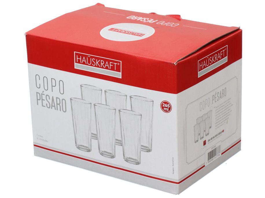 Jogo de Copos de Vidro 265ml 6 Peças Hauskraft Pésaro - 2