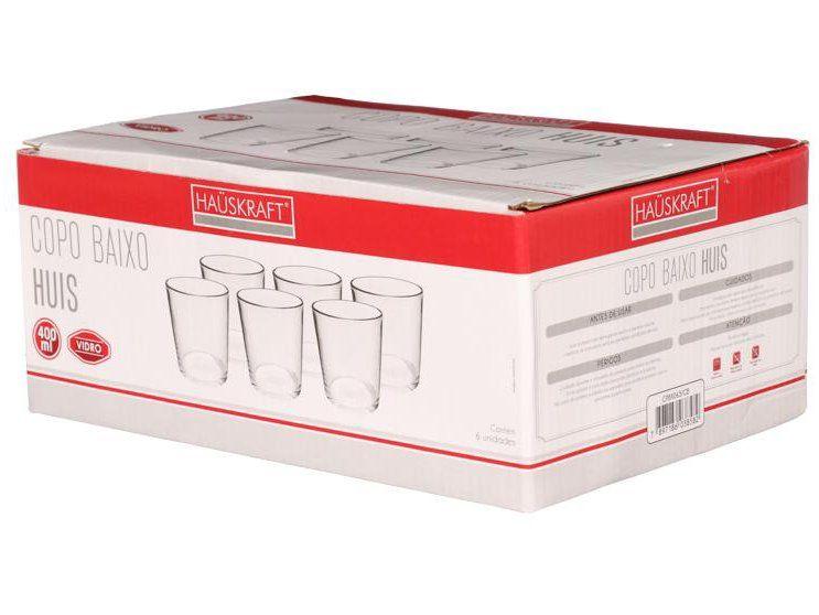 Jogo de Copos de Vidro 400ml 6 Peças Hauskraft Huis - 2