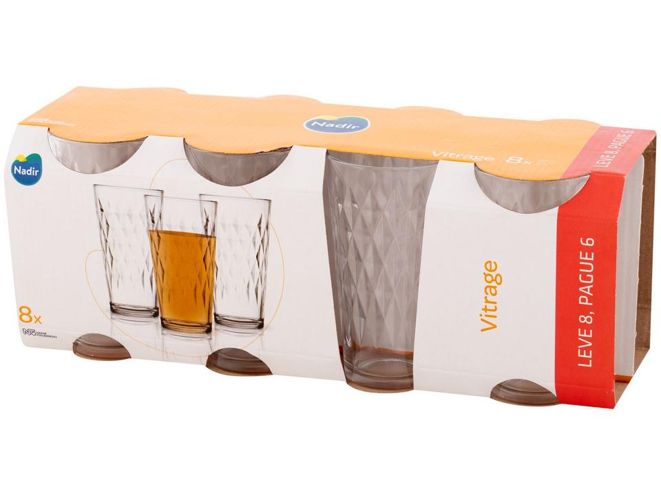 Jogo de Copos de Vidro 8 Peças 350ml Nadir Vitrage - 5