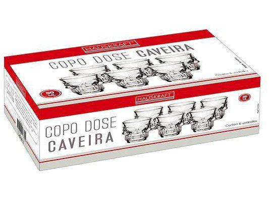 Jogo de Copos de Vidro de Shot 50ml 6 Peças Hauskraft Caveira - 2
