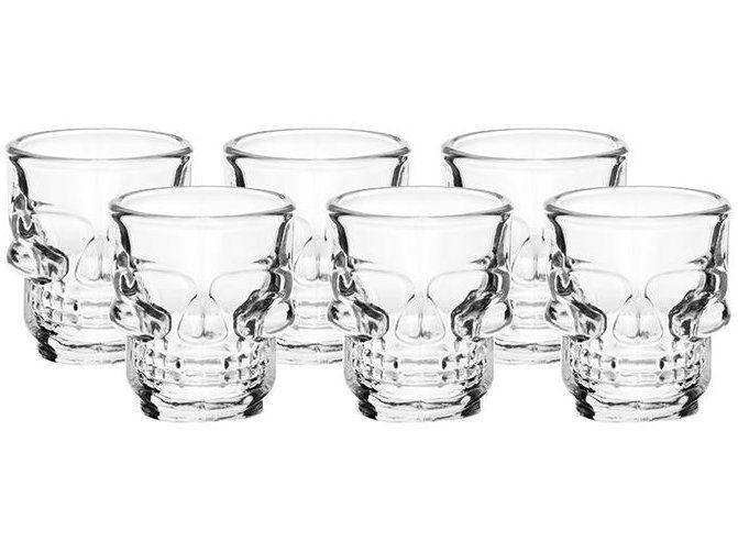 Jogo de Copos de Vidro de Shot 50ml 6 Peças Hauskraft Caveira