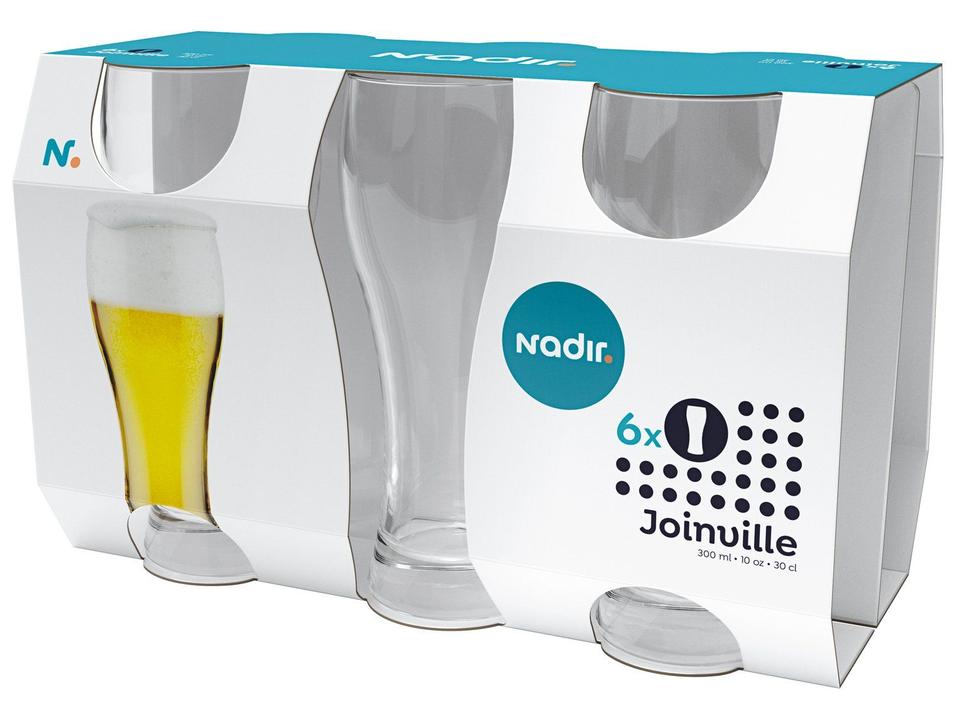 Jogo de Copos de Vidro Joinvile de Cerveja 300ml 6 Peças Nadir - 4
