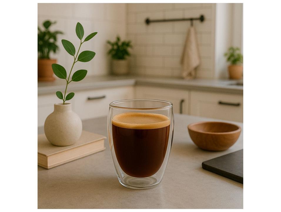 Jogo de Copos de Vidro para Cappuccino 350ml 6 Peças Haus Concept Inspire - 4