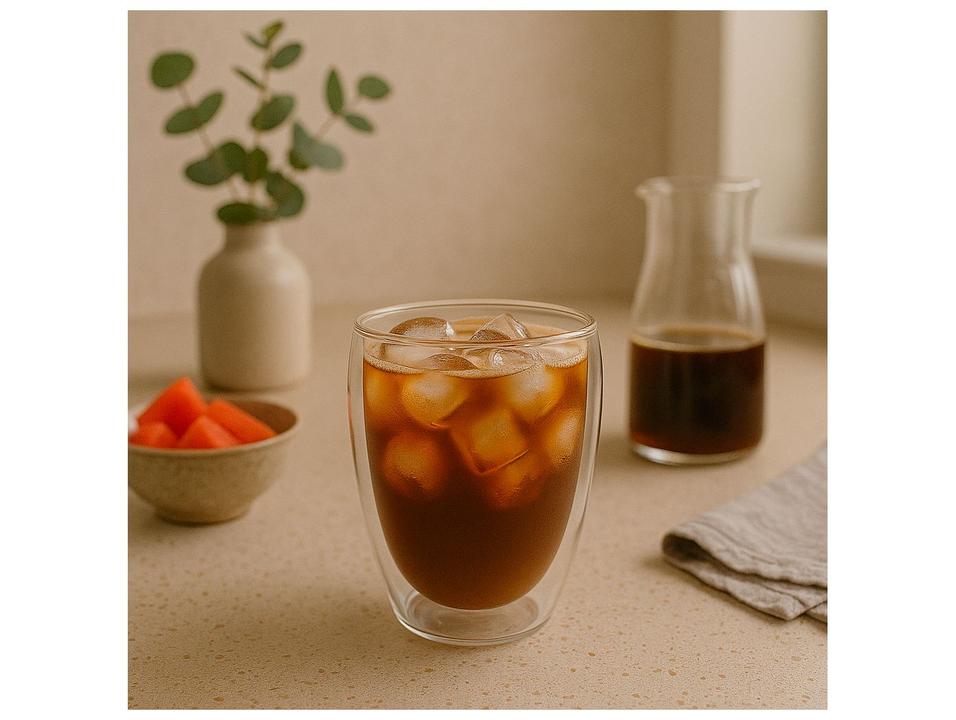 Jogo de Copos de Vidro para Cappuccino 350ml 6 Peças Haus Concept Inspire - 2