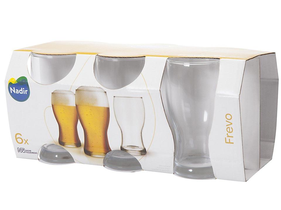 Jogo de Copos de Vidro para Cerveja 220ml 6 Peças Nadir Frevo - 3