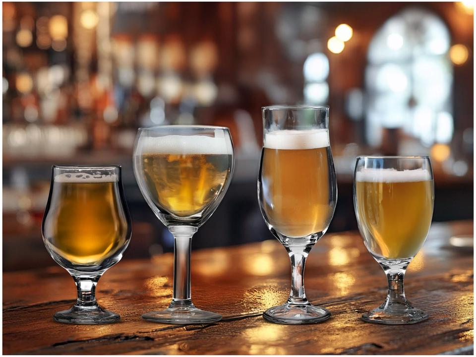 Jogo de Copos de Vidro para Cerveja 4 Peças - 1