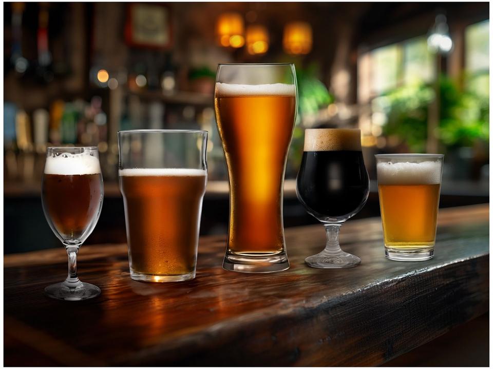 Jogo de Copos de Vidro para Cerveja 5 Peças - 1