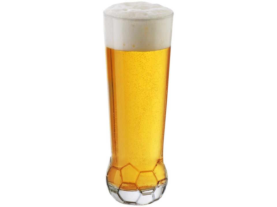 Jogo de Copos de Vidro para Cerveja Transparente - 420ml 4 Peças Crisa Bola - 1