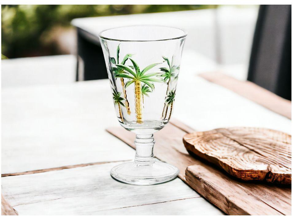 Jogo de Copos de Vidro Transparente 230ml 6 Peças Haus Concept Coqueiro Empire - 2