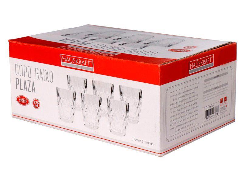 Jogo de Copos de Vidro Transparente 275ml 6 Peças Hauskraft Plaza - 4