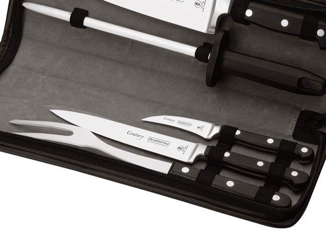 Jogo de Facas 6 Peças Tramontina Century 24099020 Preto - 2