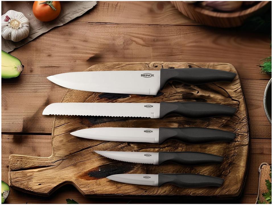 Jogo de Facas Brinox Inox Cross 5 Peças - 2