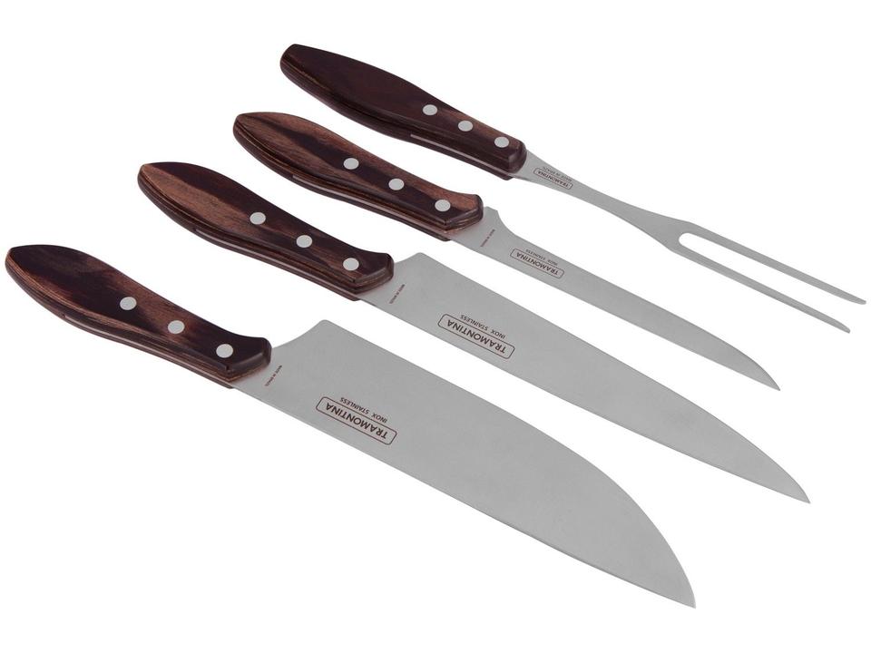 Jogo de Facas Churrasco Tramontina Inox com Suport - 2