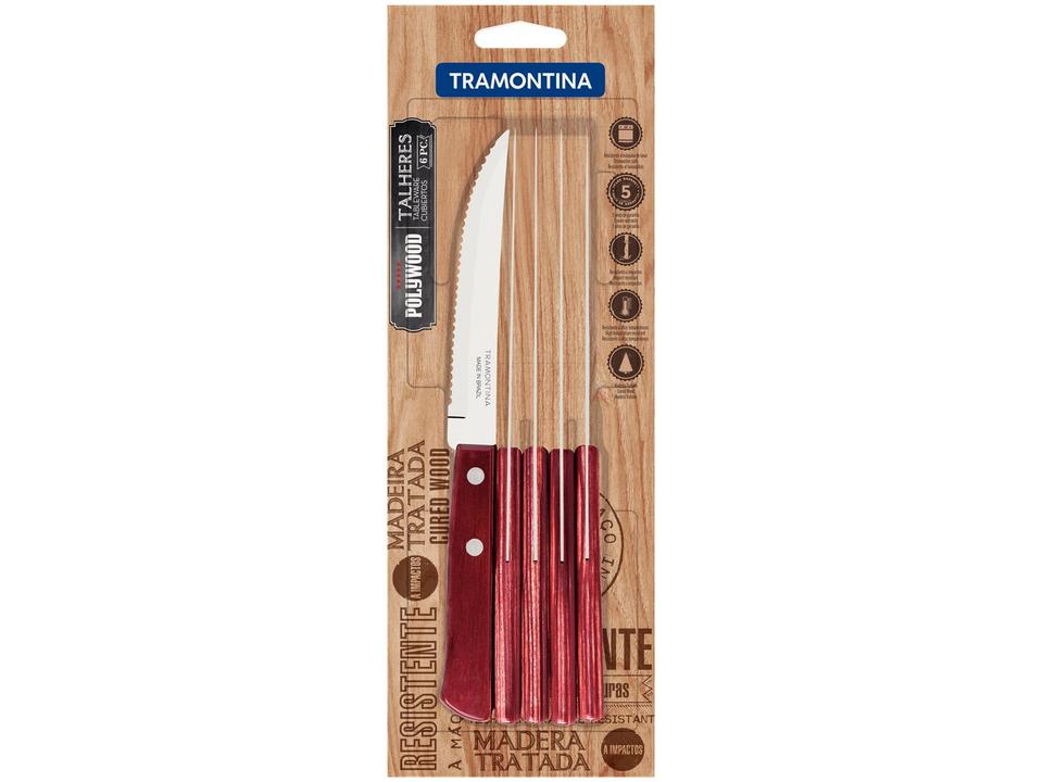 Jogo de Facas Churrasco Tramontina Inox Polywood - 2
