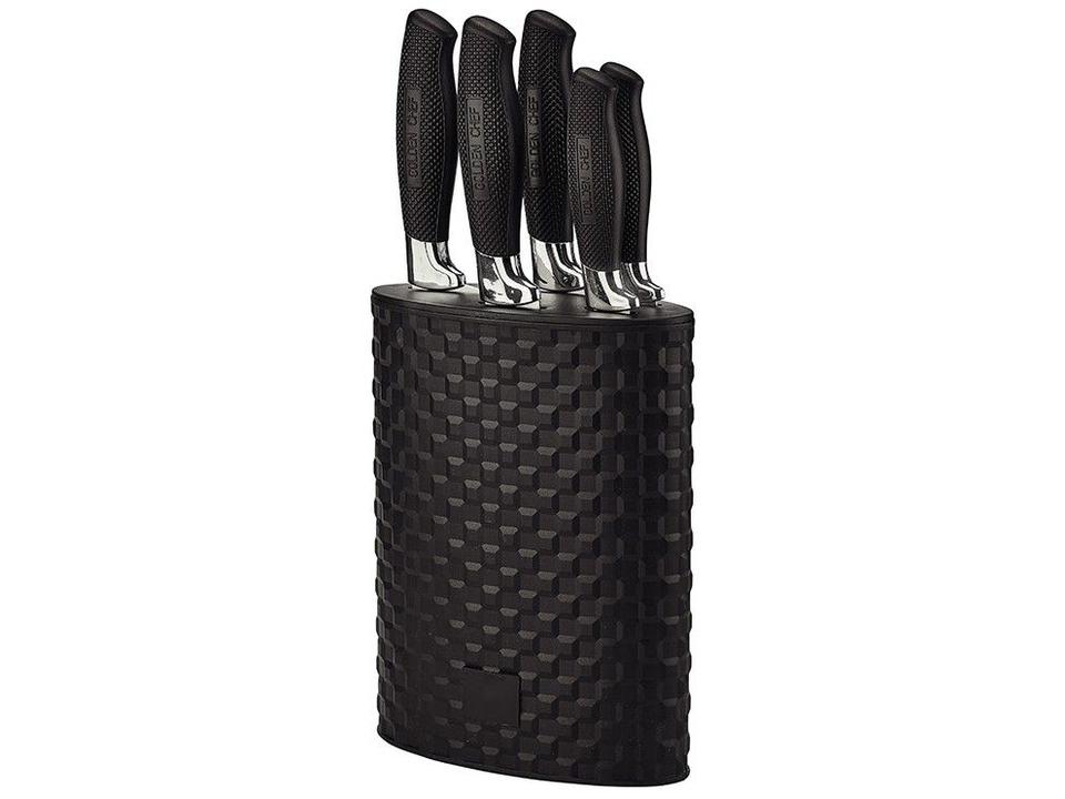 Jogo de Facas Hauskraft com Cepo Black - 1