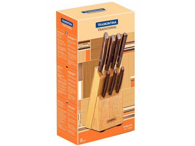 Jogo de Facas Tramontina com Cepo 8 Peças Tradicional - 3