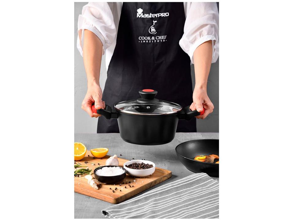 Jogo de Panelas Bergner Antiaderente de Alumínio Preto 4 Peças Chroma - 15