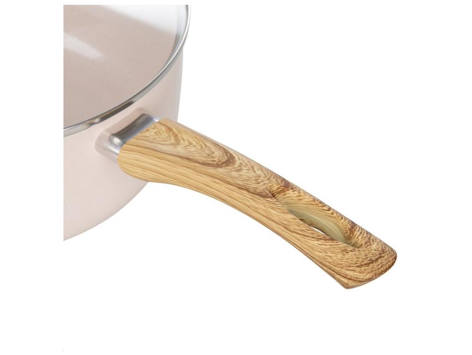 Jogo de Panelas Bianchini Revestimento Cerâmico Antiaderente de Alumínio Bege 5 Peças Provence - 6