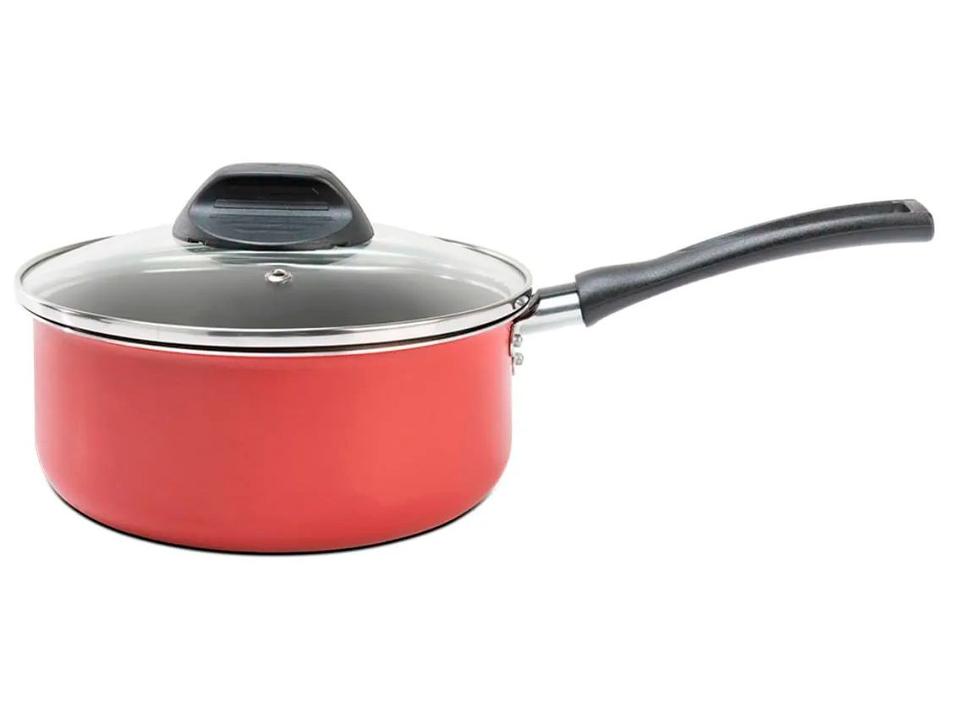 Jogo de Panelas Brinox Antiaderente de Alumínio Vermelho 5 Peças Ruby - 4