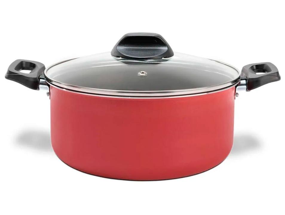 Jogo de Panelas Brinox Antiaderente de Alumínio Vermelho 5 Peças Ruby - 8