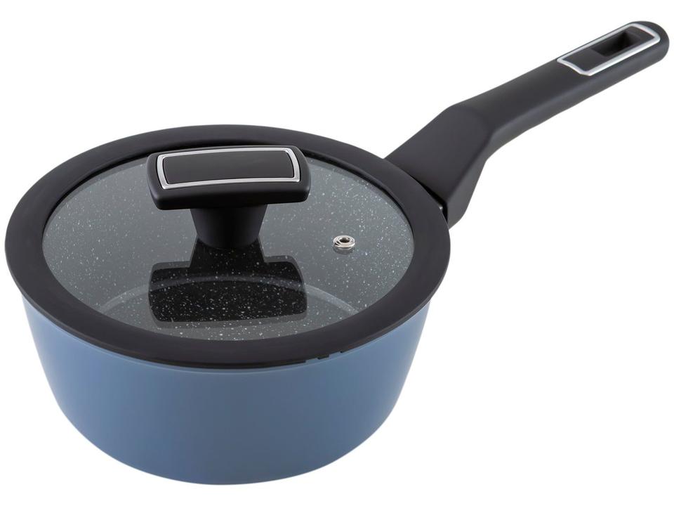 Jogo de Panelas Brinox Ceramic Life de Alumínio Azul 8 Peças Carbon - 5
