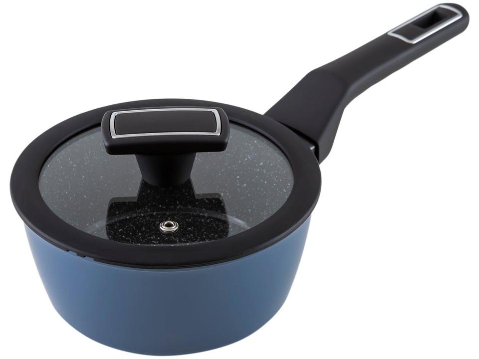 Jogo de Panelas Brinox Ceramic Life de Alumínio Azul 8 Peças Carbon - 4