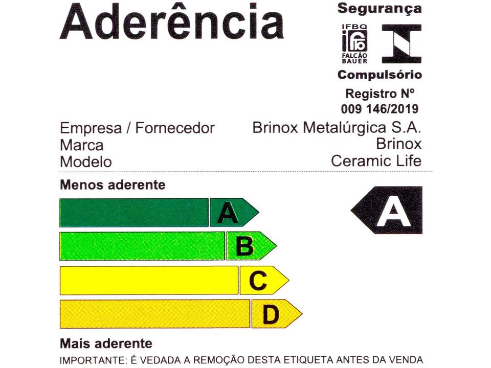 Jogo de Panelas Brinox Ceramic Life de Alumínio Azul 8 Peças Carbon - 12
