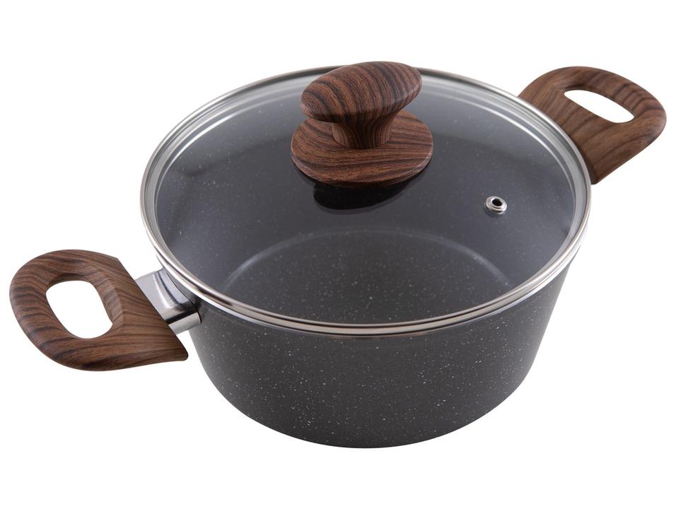 Jogo de Panelas Brinox de Alumínio Stone&Wood Cinza 5 Peças Optima - 5