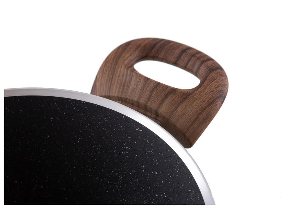 Jogo de Panelas Brinox de Alumínio Stone&Wood Cinza 5 Peças Optima - 7