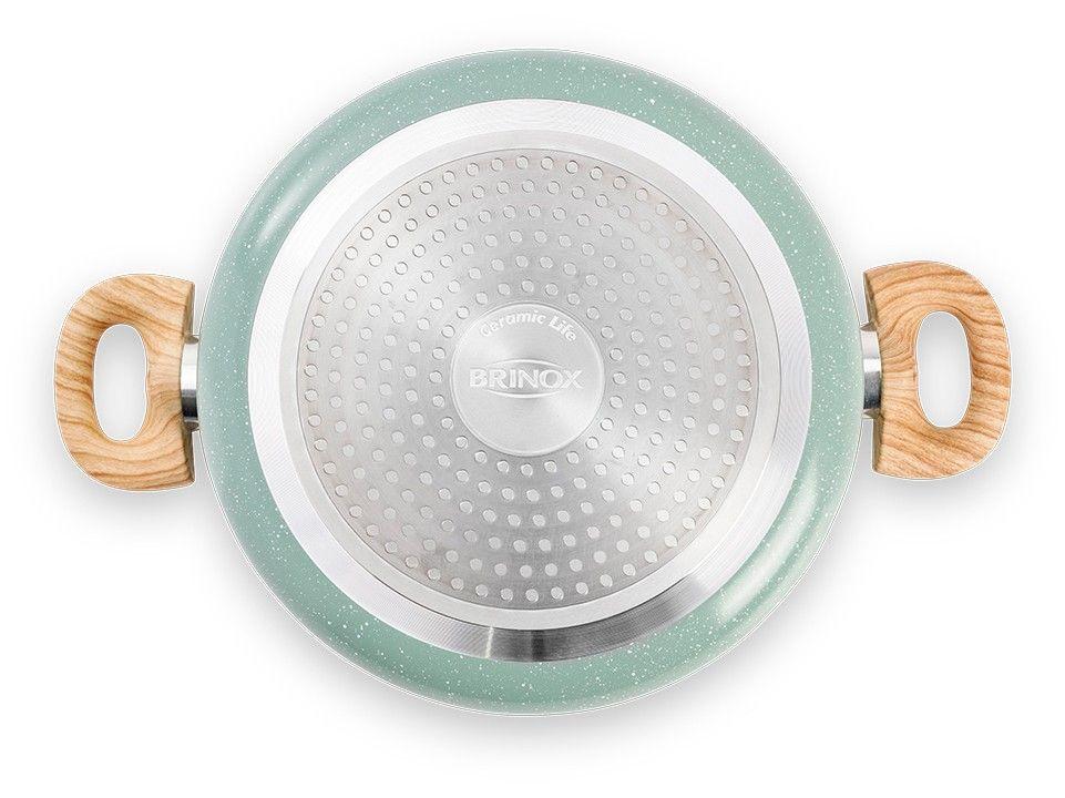 Jogo de Panelas Brinox de Alumínio Verde 6 Peças - 15