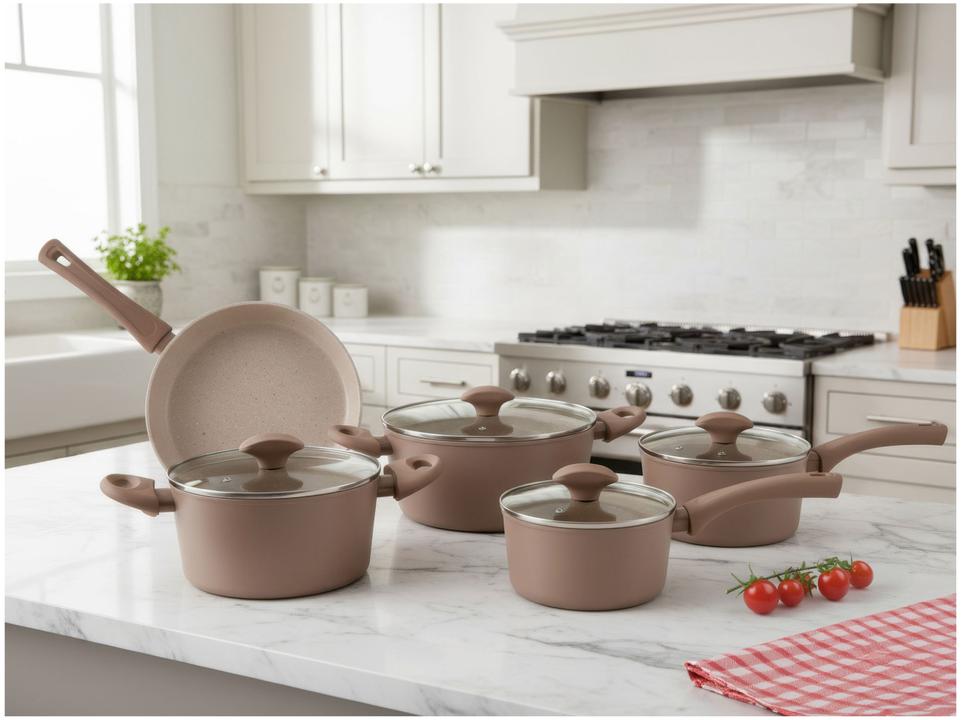 Jogo de Panelas Brinox Mocha Mousse 5 Peças Optima Ceramic Life - 3