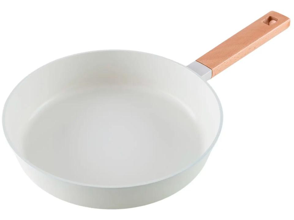 Jogo de Panelas Brinox Revestimento Cerâmico Creme 5 Peças Cabo Amadeirado Ceramic Life Nordic - 8